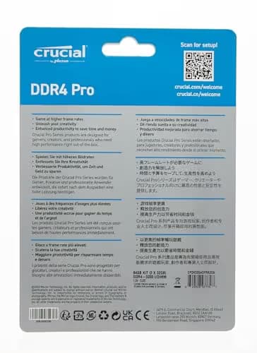 Crucial Pro Black / Green DDR4-3200 CL22 64GB (2x32GB) image