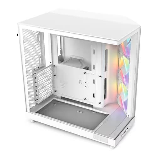 NZXT H6 Flow RGB ATX Mid Tower White Tempered Glass main image