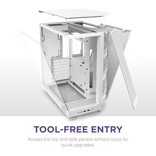 NZXT H6 Flow RGB ATX Mid Tower White Tempered Glass image