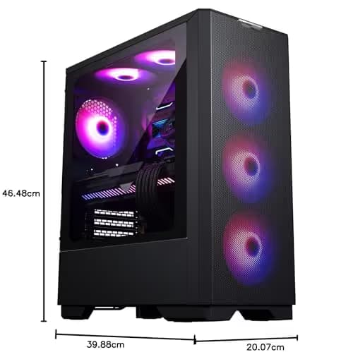 Phanteks Eclipse G300A ATX Mid Tower Black Tempered Glass Side Panel (1 Fan) image