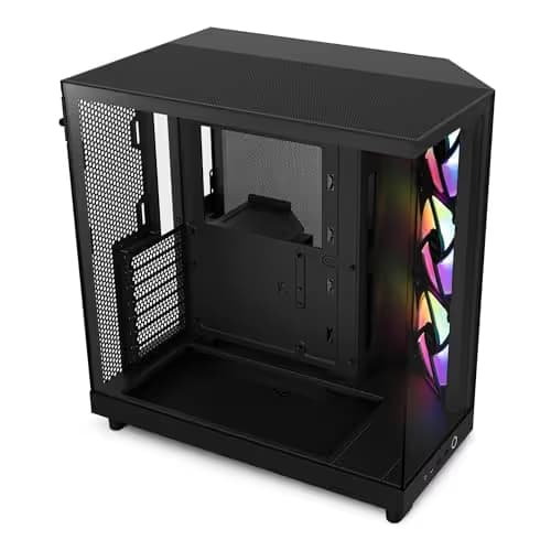 NZXT H6 Flow RGB ATX Mid Tower Black Tempered Glass image