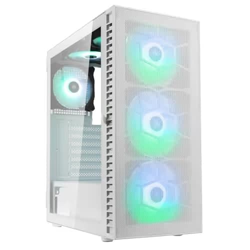 KOLINK Observatory HF Mesh ARGB ATX Mid Tower White Tempered Glass main image