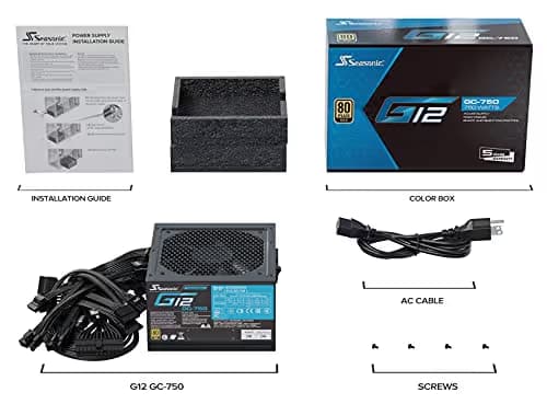 SeaSonic G12 GC Black / Blue 750W Non-Modular 80+ Gold image