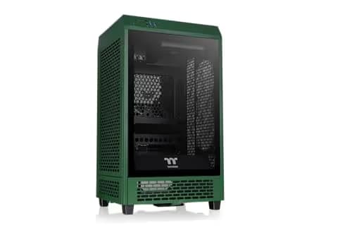 Thermaltake The Tower 200 Mini-ITX Tower Green Tempered Glass Side Panel image