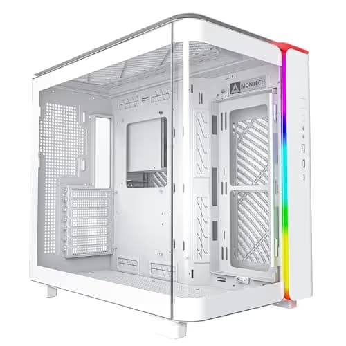Montech KING 95 ATX Mid Tower White with Tempered Glass Side Panel and USB 3.2 Gen 1 Type-C/USB 3.2 Gen 1 Type-A Front Panel main image