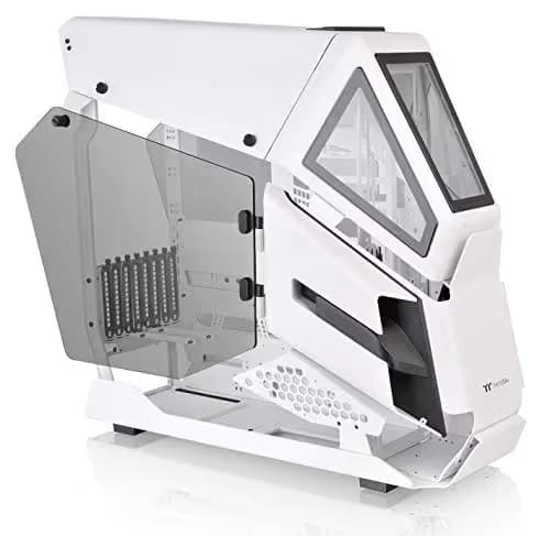 Thermaltake AH T600 Snow ATX Full Tower White / Black Tempered Glass Side Panel, Front Panel: USB 3.2 Gen 2 Type-C, USB 3.2 Gen 1 Type-A, USB 2.0 Type-A image