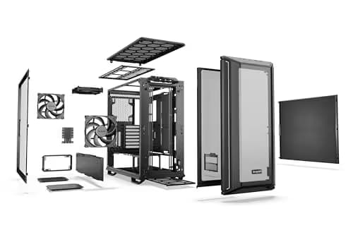 be quiet! Dark Base 701 ATX Mid Tower Black Tempered Glass Side Panel, USB 3.2 Gen 2 Type-C, USB 3.2 Gen 1 Type-A image