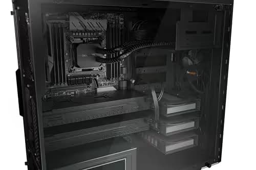 be quiet! Pure Base 600 ATX Mid Tower Black Tempered Glass Side Panel image