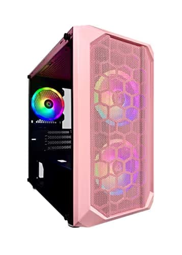 Apevia Prodigy MicroATX Mini Tower Pink Tempered Glass Side Panel main image