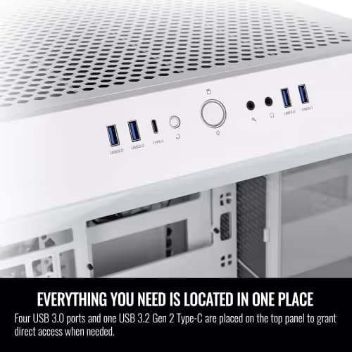 Thermaltake The Tower 500 ATX Mid Tower White Tempered Glass image