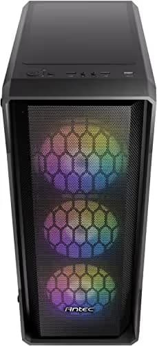 Antec NX360 ATX Mid Tower Black with Tempered Glass Side Panel and USB 3.2 Gen 1 Type-A, USB 2.0 Type-A image