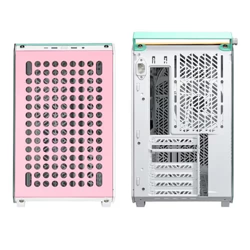 Cooler Master QUBE 500 Flatpack Macaron Edition ATX Mid Tower Multicolor with Tempered Glass Side Panel, USB 3.2 Gen 2x2 Type-C, and USB 3.2 Gen 1 Type-A image