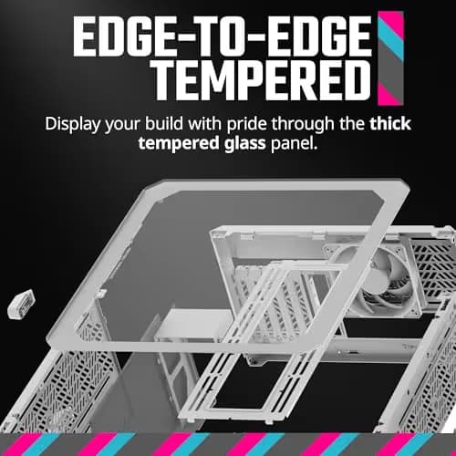 Cooler Master QUBE 500 Flatpack Macaron Edition ATX Mid Tower Multicolor with Tempered Glass Side Panel, USB 3.2 Gen 2x2 Type-C, and USB 3.2 Gen 1 Type-A image