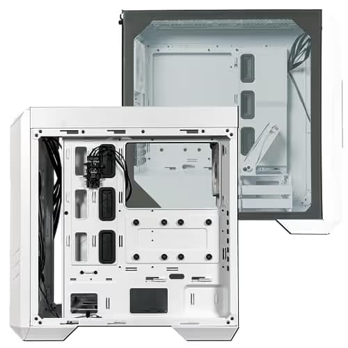 Cooler Master HAF 500 ATX Mid Tower White with Tempered Glass Side Panel and USB 3.2 Gen 2 Type-C USB 3.2 Gen 1 Type-A image