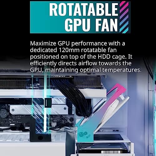 Cooler Master HAF 500 ATX Mid Tower White with Tempered Glass Side Panel and USB 3.2 Gen 2 Type-C USB 3.2 Gen 1 Type-A image