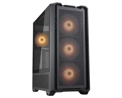 Cougar MX600 RGB ATX Full Tower Black with Tempered Glass Side Panel and USB 3.2 Gen 2 Type-C, USB 3.2 Gen 1 Type-A image