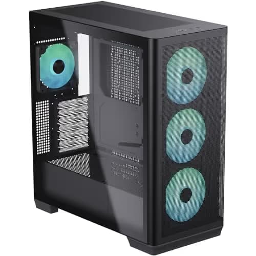 APNX Creator C1 ATX Mid Tower Black Tempered Glass Side Panel main image