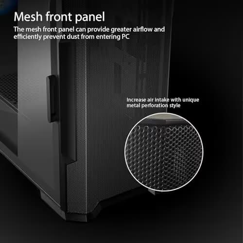 Vetroo M03 Micro ATX Mini Tower Black with Tempered Glass Side Panel and USB 3.2 Gen 1 Type-A, USB 2.0 Type-A image