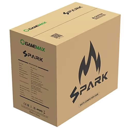GameMax Spark Micro ATX Mid Tower Black with Tempered Glass Side Panel and USB 3.2 Gen 1 Type-C / USB 3.2 Gen 1 Type-A image