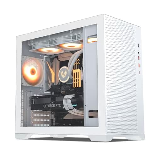 Vetroo AL-MESH-7C ATX Mid Tower White with Tempered Glass Side Panel and USB 3.2 Gen 2 Type-C, USB 3.2 Gen 1 Type-A image