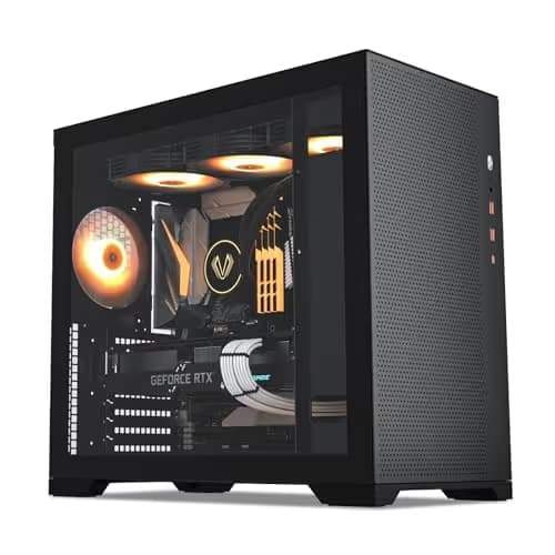 Vetroo AL-MESH-7C ATX Mid Tower Black Tempered Glass Side Panel and USB 3.2 Gen 2 Type-C / USB 3.2 Gen 1 Type-A main image