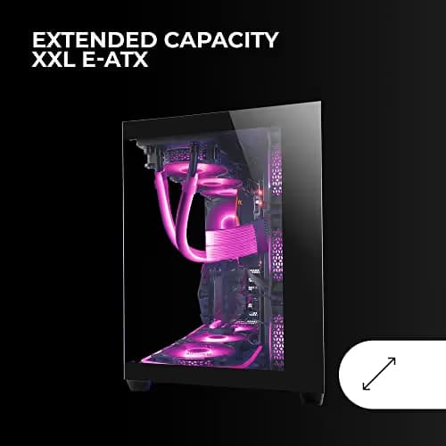 Mars Gaming MCV4 ATX Mid Tower White Tempered Glass Side Panel USB 3.2 Gen 1 Type-A USB 2.0 Type-A image