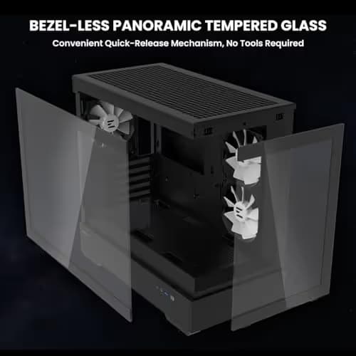 Zalman P30 Micro ATX Mini Tower Black Tempered Glass Side Panel USB 3.2 Gen 2 Type-C USB 3.2 Gen 1 Type-A image