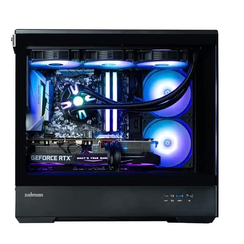 Zalman P30 Micro ATX Mini Tower Black Tempered Glass Side Panel USB 3.2 Gen 2 Type-C USB 3.2 Gen 1 Type-A image