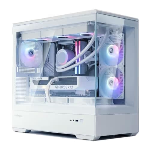 Zalman P30 Micro ATX Mini Tower White Tempered Glass Side Panel main image
