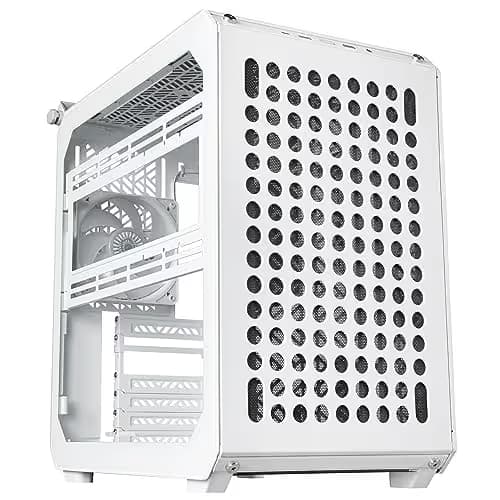 Cooler Master QUBE 500 Flatpack ATX Mid Tower White with Tempered Glass Side Panel, USB 3.2 Gen 2x2 Type-C, USB 3.2 Gen 1 Type-A image