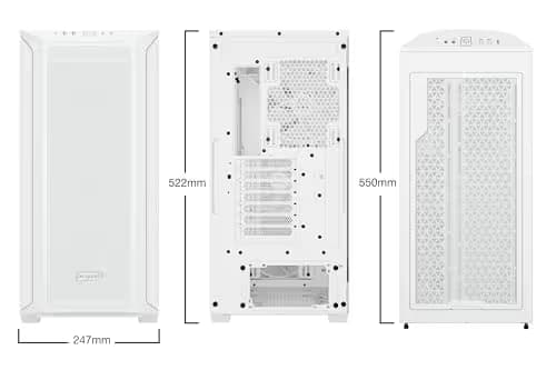 be quiet! Shadow Base 800 FX ATX Mid Tower White with Tempered Glass Side Panel and USB 3.2 Gen 2 Type-C USB 3.2 Gen 1 Type-A image