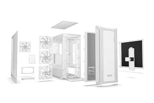 be quiet! Shadow Base 800 FX ATX Mid Tower White with Tempered Glass Side Panel and USB 3.2 Gen 2 Type-C USB 3.2 Gen 1 Type-A image