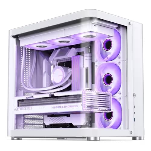 Jonsbo TK-2 2.0 ATX Mid Tower White with Tempered Glass Side Panel and USB 3.2 Gen 2 Type-C, USB 3.2 Gen 1 Type-A image