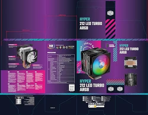 Cooler Master Hyper 212 LED Turbo ARGB Air 159mm Black image