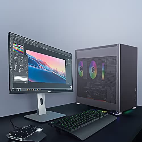GameMax MeshBox Pro ATX Mid Tower Black Mesh Side Panel and USB 3.2 Gen 2 Type-C / USB 3.2 Gen 1 Type-A image