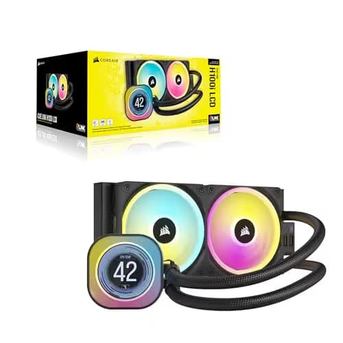 Corsair iCUE LINK H100i LCD Water 240mm 63.1 CFM Black image