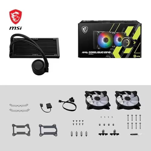 MSI MAG CORELIQUID E240 AIO CPU Liquid Cooler 240mm image