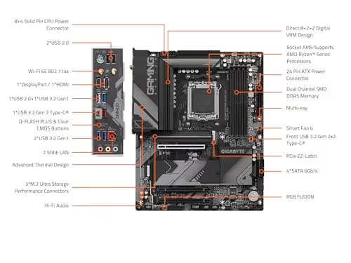 Gigabyte B650 GAMING X AX V2 AM5 DDR5 ATX image