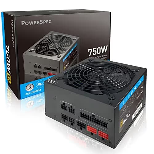 PowerSpec GFM Black ATX 750W Fully Modular 80+ Gold Certified image