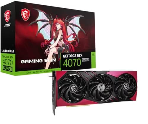 MSI GAMING X SLIM MLG GeForce RTX 4070 SUPER 12GB GDDR6X Black / Red image