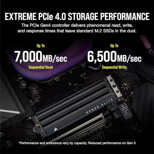 Corsair MP600 ELITE w/Heatsink 2TB SSD M.2-2280 PCIe 4.0 x4 NVMe image