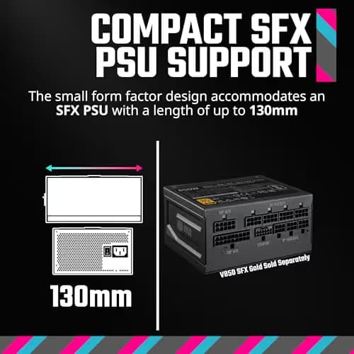 Cooler Master NR200P V2 Mini-ITX PC Case Ready, Top-Mount 280mm AIO, 357mm Vertical GPU Mount, Designed Ready Nvidia RTX 5090 | AMD RX 9070 XT, SFX PSU – Ready to Install, Tempered Glass, DIY image