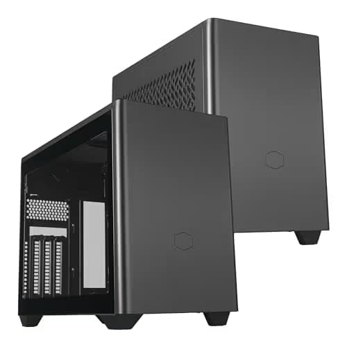 Cooler Master NR200P V2 Mini-ITX PC Case Ready, Top-Mount 280mm AIO, 357mm Vertical GPU Mount, Designed Ready Nvidia RTX 5090 | AMD RX 9070 XT, SFX PSU – Ready to Install, Tempered Glass, DIY image