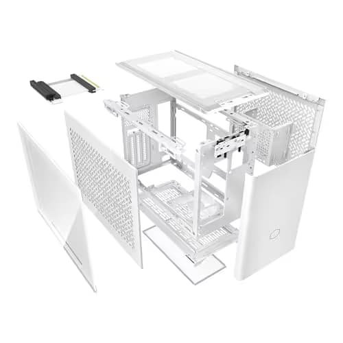 Cooler Master MasterBox NR200P V2 Mini-ITX Desktop White with Mesh Side Panel and USB 3.2 Gen 2x2 Type-C / USB 3.2 Gen 1 Type-A image