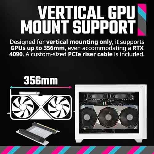 Cooler Master MasterBox NR200P V2 Mini-ITX Desktop White with Mesh Side Panel and USB 3.2 Gen 2x2 Type-C / USB 3.2 Gen 1 Type-A image