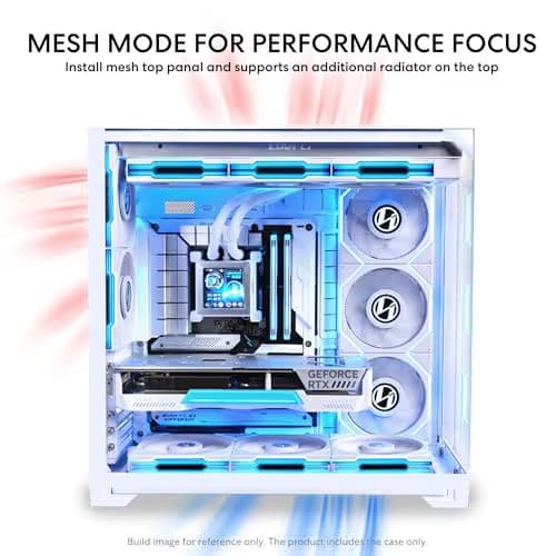 Lian Li O11 VISION COMPACT ATX Mid Tower White Tempered Glass Side Panel image