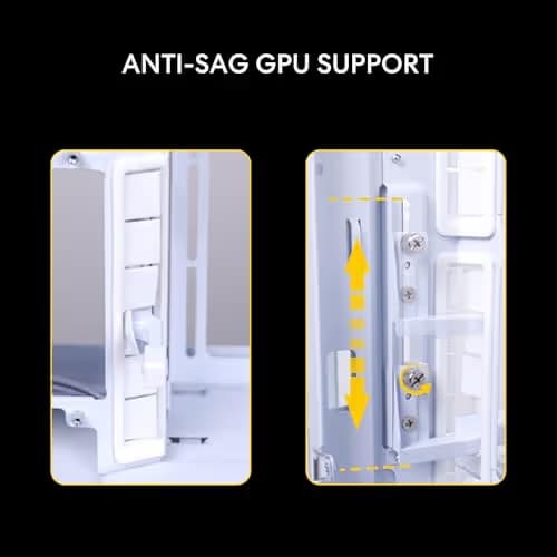 Lian Li O11 VISION COMPACT ATX Mid Tower White Tempered Glass Side Panel image