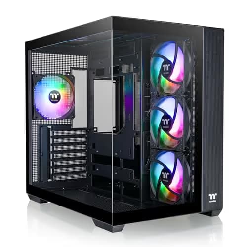 Thermaltake View 380 ARGB ATX Mid Tower Black Tinted Tempered Glass image