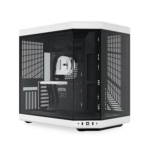 HYTE Y70 ATX Mid Tower White Panda / Black Tempered Glass Side Panel, USB 3.2 Gen 2 Type-C, USB 3.2 Gen 1 Type-A main image