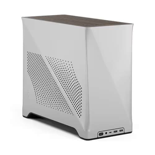 Fractal Design Era 2 Mini-ITX Tower Silver / Brown Mesh Side Panel, USB 3.2 Gen 2x2 Type-C USB 3.2 Gen 1 Type-A main image